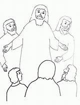 Coloring Transfiguration Jesus Popular Library Colouring Elijah sketch template