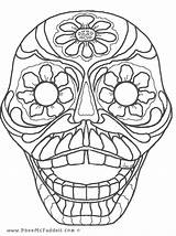Coloring Printable Dead Pages Masks Halloween Mask Dia Muertos Los Skull Craft Color Template Drawing Quickie Minute Last Activities Purge sketch template