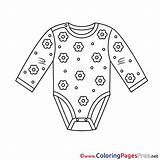 Coloring Clothes Pages Printable Baby Sheet Title sketch template