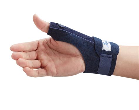 medical thumb spica wrist support splint brace strain sprain blue neoprene
