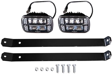 dk led snow plow lights  turn signals  high  beam mounting bracket included