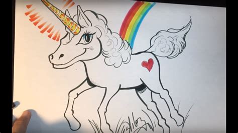 rainbow unicorn drawing images