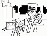 Coloring Minecraft Pages Printables Wither Skeleton Popular sketch template