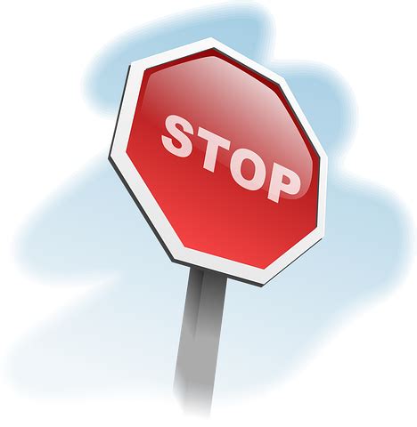 kostenlose stop und stop schild bilder pixabay