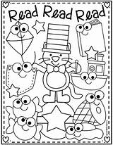 Read Coloring Poster Pages sketch template