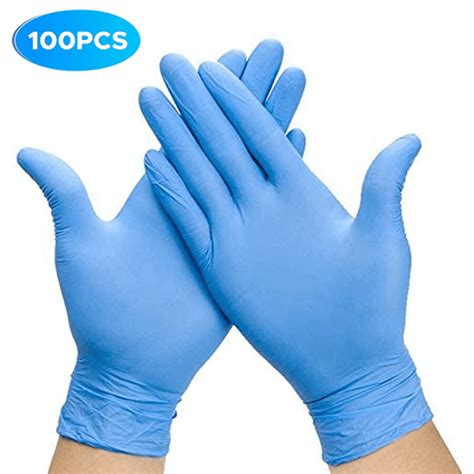 packs blue disposable protective gloves pvc gloves  kitchen cooking bakings