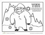 Yeti Coloring Worksheets Pages Mindset Growth Mythical Creatures Worksheet Activities Nepal Library Education Tibet Gif Grade Choose Board Learning Should sketch template