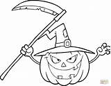 Halloween Witch Hat Coloring Pumpkin Pages Getcolorings Wi sketch template