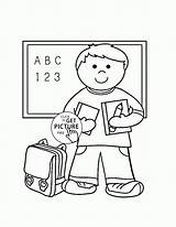 School Coloring Pages Kids First sketch template