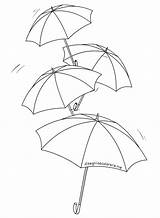 Ombrelli Pioggia Disegno sketch template