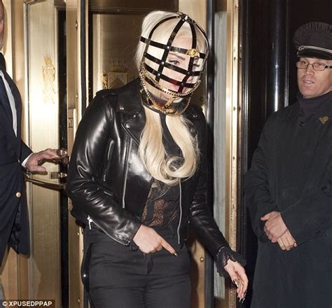 Lady Gaga Steps Out In New York Wearing Ridiculous Cage Headgear