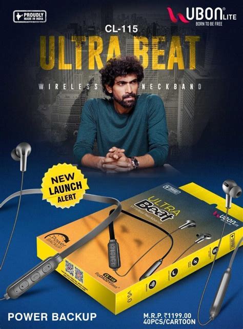 ubon cl  ultra beat wireless neackband black buy    price india  itsale