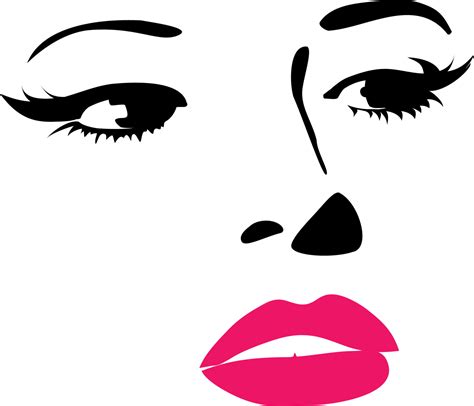 woman  face silhouette clipart