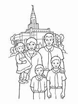Coloring Temple Family Lds Pages Happy Temples Primary Church Families Drawing Going Kids Sealing Printable Front Standing Illustration Color Baby sketch template