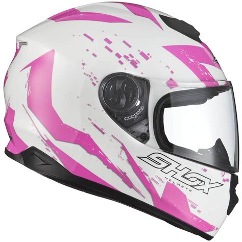 shox assault trigger white pink motorcycle helmet motorbike full face safety lid ebay