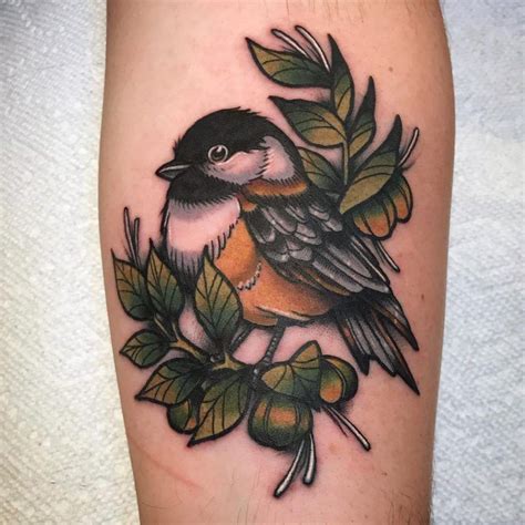 chickadee tattoo floral tattoo sleeve picture tattoos