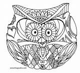 Owl Coruja Rounded sketch template