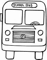 Bus Coloring Cartoon sketch template