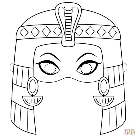 cleopatra mask coloring page  printable coloring pages coloring