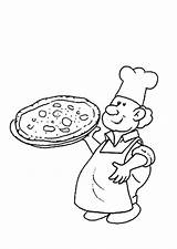 Pizzabakker Berufe Ausmalbilder Beroepen Kok Beroep Stemmen sketch template