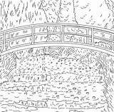 Monet Claude Coloring Pages Colouring Sheets Kids Bridge Coloriage Water Artist Giverny Painting Lilies Coloriages Garden Dessin Japanese Di Color sketch template