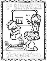 Portada School Para Matematicas English Class Kids Colorear Coloring Activities Bimestre Segundo sketch template
