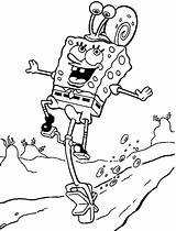 Coloring Gary Spongebob Pages Snail Getcolorings sketch template