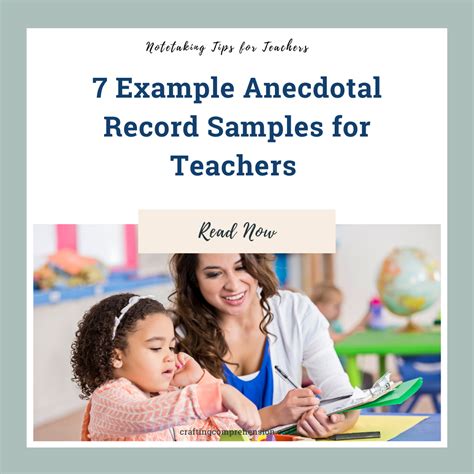 anecdotal form examples  teachers