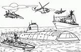 Coloring Battleship Submarine Pages Ships Submarines sketch template