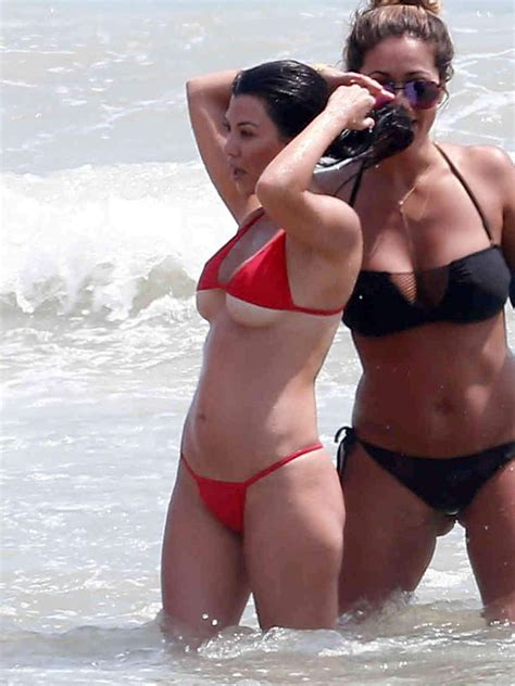 kourtney kardashian in bikini on the beach in tulum 04 24 2017 hawtcelebs