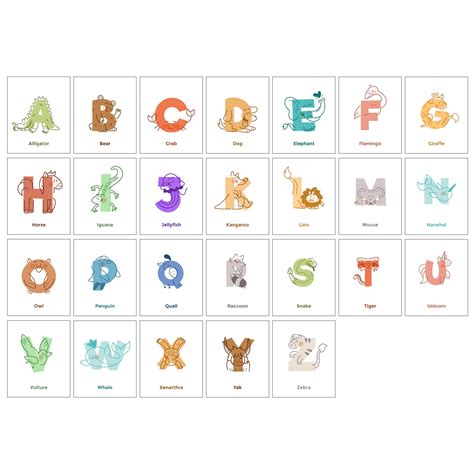 preschool downloadable  printable alphabet flash cards   fun