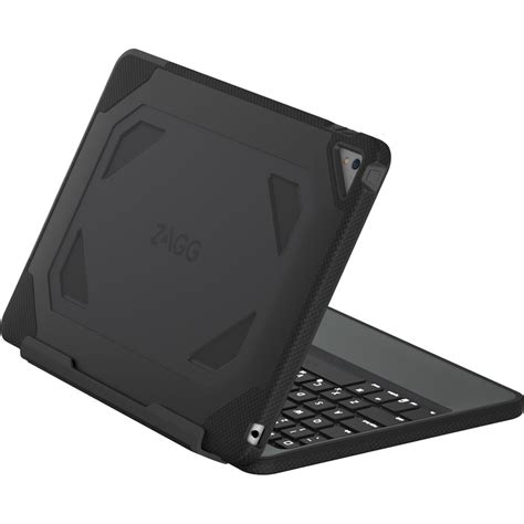 zagg rugged book keyboard  case   ipad pro idrgk bb