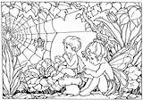 Coloring Pages Fairy Printable Colouring Complex Adults Print Older Fairies Kids Advanced Adult Detailed Really Grown Ups Cool Girls Christmas sketch template