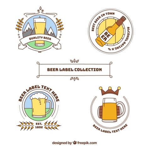 vector collection  hand drawn labels