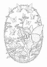 Coloring Fairy Kids Pages Butterflies Adults Color Simple Print Children Hd5 sketch template