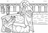 Coloring Pool Man Bethesda Jesus Heals Healing Lame John Bible Pages Peter School Sunday Crafts Heal Story Activities Clipart Sheets sketch template