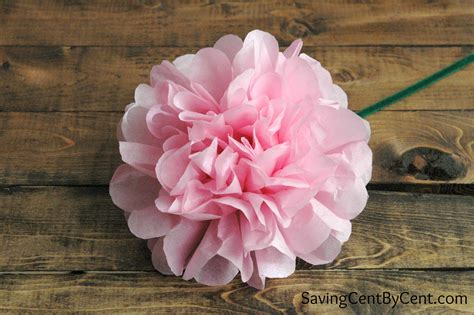 easy tissue paper flowers page    saving cent  cent