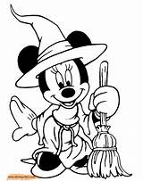 Witch Halloween Coloring Disney Pages Printable Mouse Minnie Kids Print Mickey Sheets Themed Thing Minnei Color Character Characters Pumpkin Printables sketch template