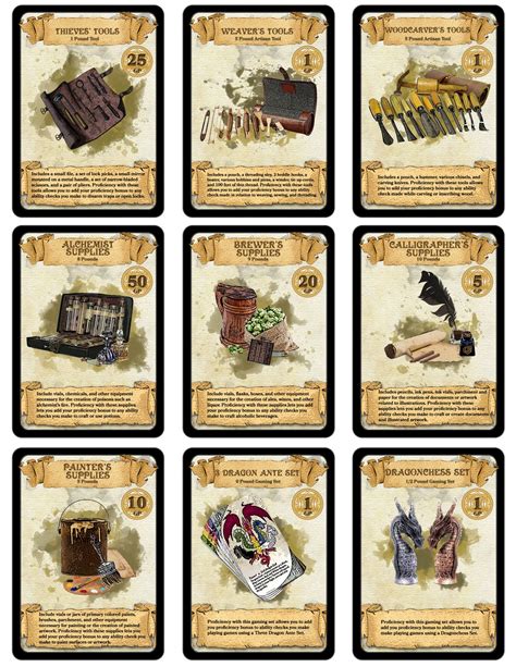 dnd item cards printable printable world holiday