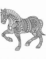 Horse Coloring Pages Zentangle Adults Printable Adult Kids Bestcoloringpagesforkids Colouring Horses Mandala Animal Mandalas Para Color Caballos Sheets Colorear Animales sketch template