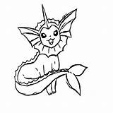 Vaporeon Coloring Pages Pokemon Color Printable Clipart Getdrawings Getcolorings Library Comments sketch template