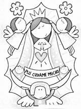 Virgen Colorear Plis Cuidame Dibujosa Guadalupe Cholo sketch template