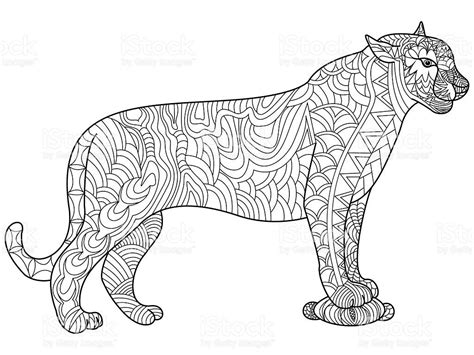 panther coloring vector  adults royalty  panther coloring vector