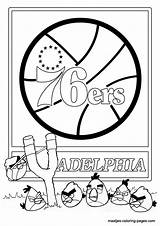 Coloring Pages 76ers Philadelphia Nba Angry Birds Browser Window Print sketch template