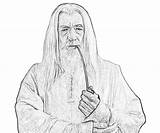 Gandalf Coloring Pages Lord Rings Printable Hobbit Colouring Book Profil Earth Middle Print Lotr Books Printables Color Designlooter Drawings Map sketch template