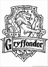 Potter Harry Gryffindor Style Coloring Pages Crest Printable sketch template