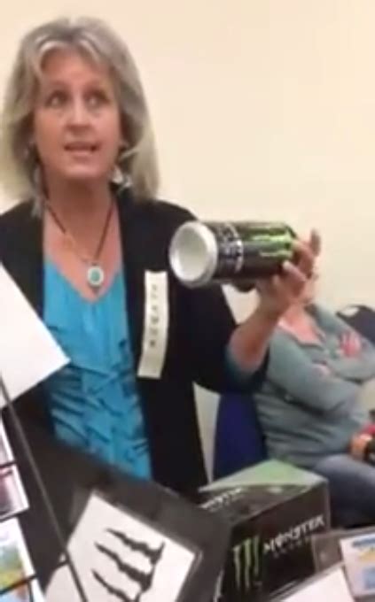 woman declares monster energy drink to be the work of