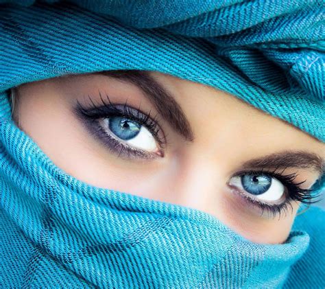 blue eyes covered face hot girls pictures and wallpaper asad abbas