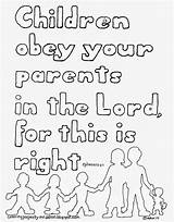 Obey Coloring Parents Bible Children Ephesians Kids Pages Adron Mr Sunday School Kid Coloringpagesbymradron Obedience Lessons Sheets Verse Activities God sketch template