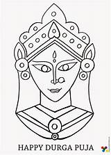 Durga Maa sketch template